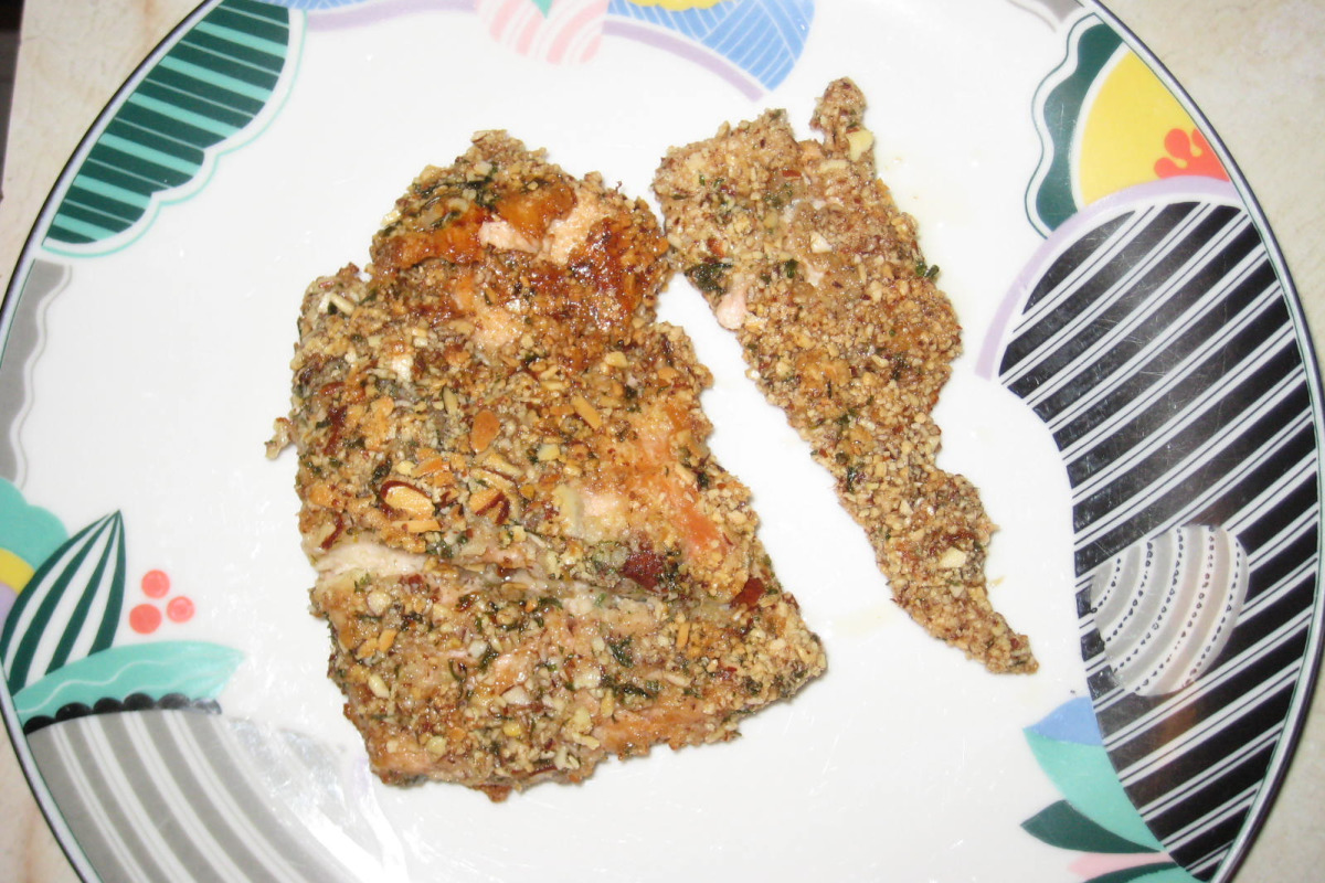 Lemon-Dill Salmon with Almond Crust
