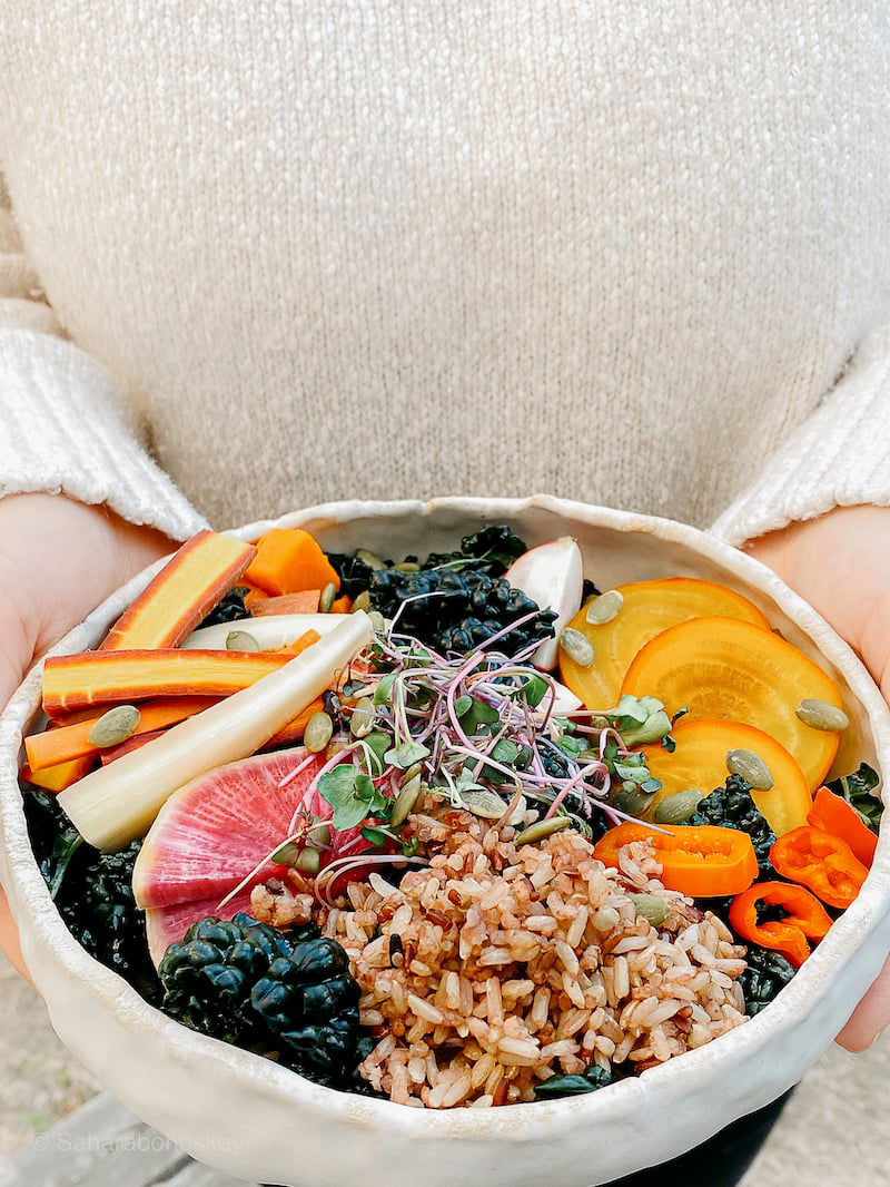 Tropical Grain Bowl with Spicy Peanut Sauce