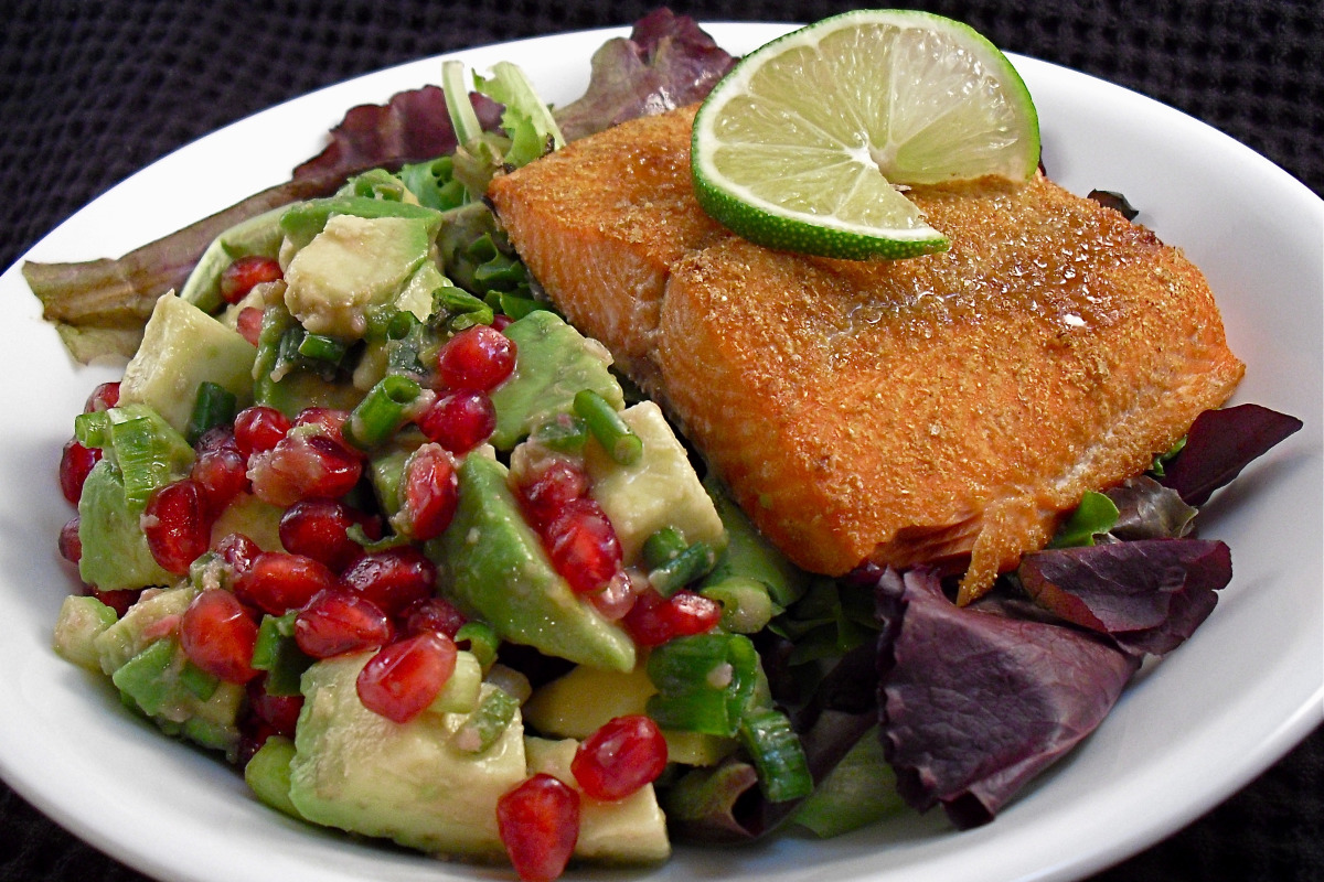 Turmeric-Ginger Salmon with Avocado Salsa
