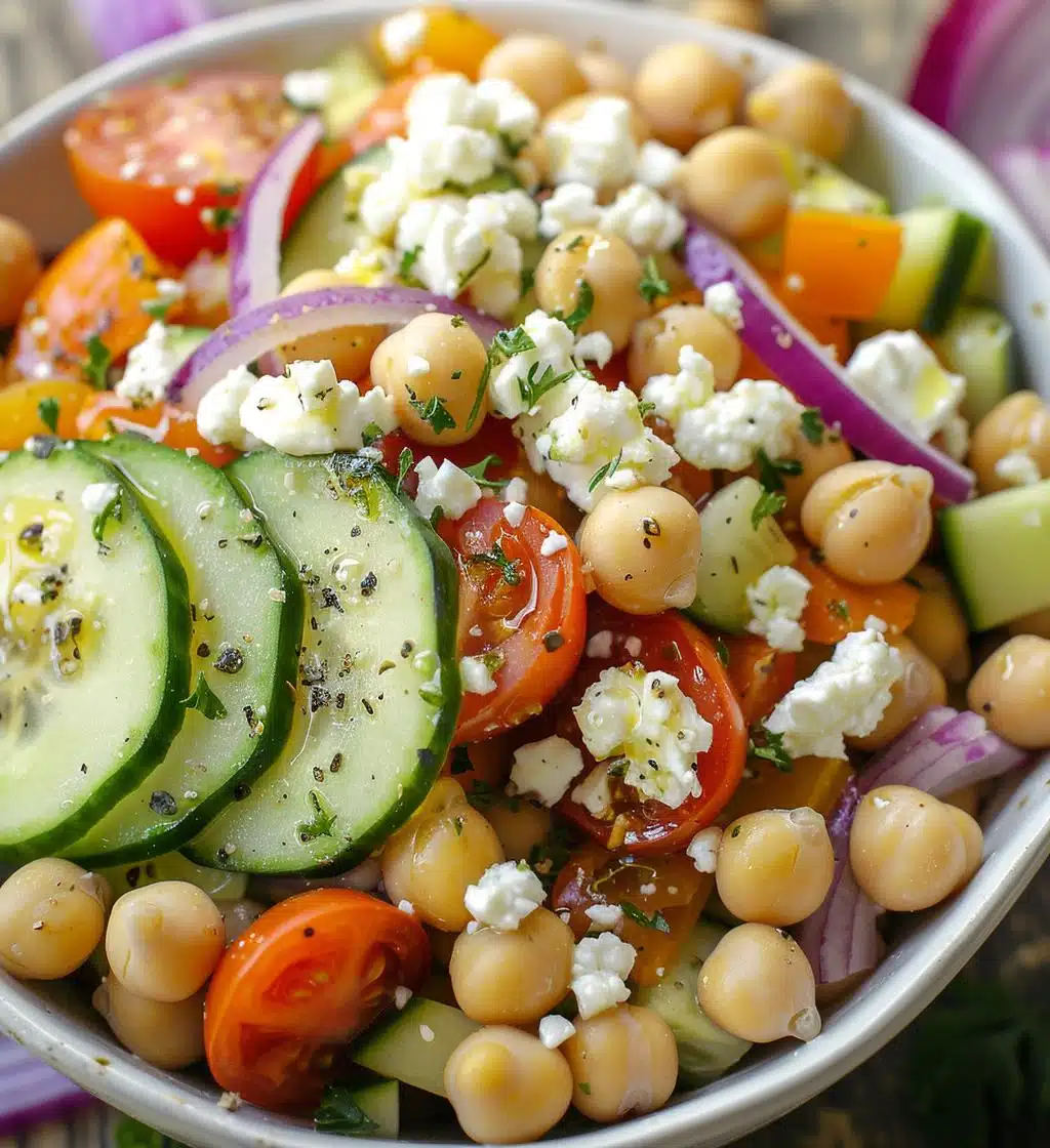 Stapler Salad: Mediterranean Chickpea & Veggie Bowl