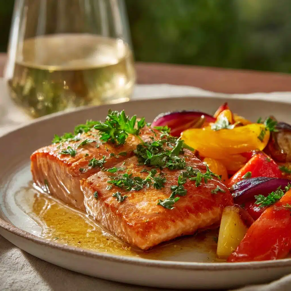 Lemon-Dill Salmon with Herb Roasted Veggies