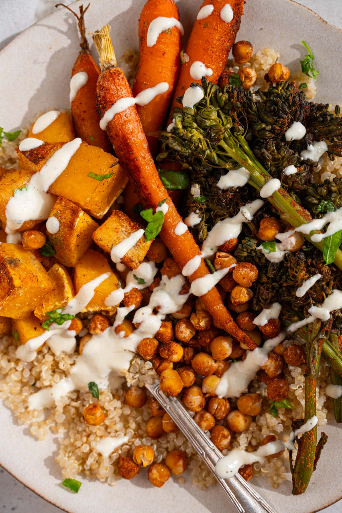 Miso-Glazed Roasted Sweet Potato & Quinoa Bowl