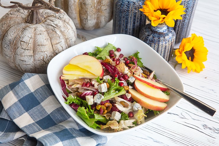 Bitter Greens & Honey-Dijon Salad with Toasted Almonds