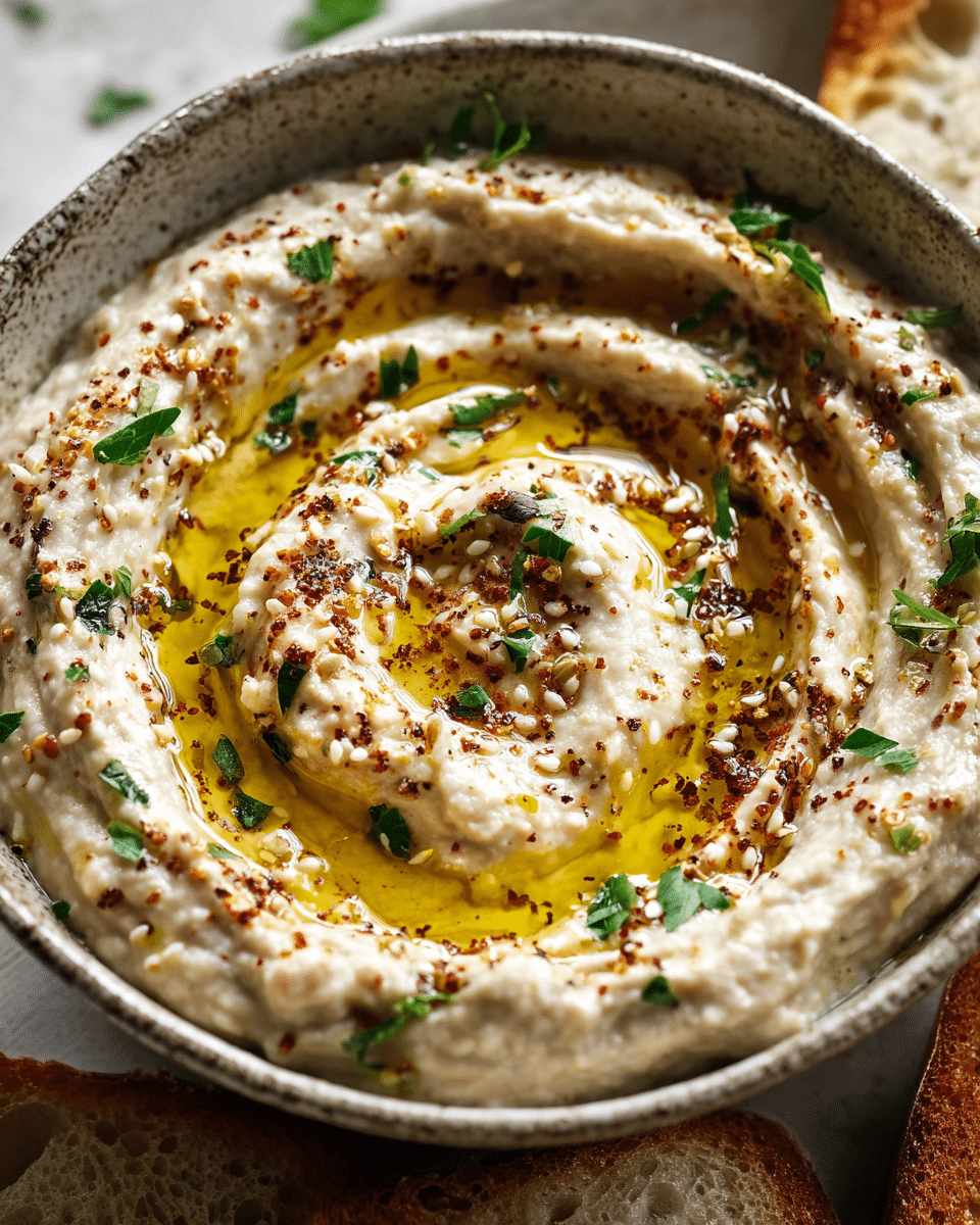 Herbed Roasted Eggplant & Tahini Dip