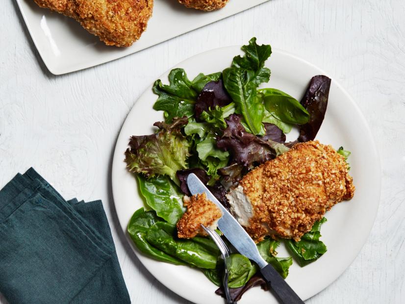 Crispy Almond-Crusted Chicken with Roasted Broccoli