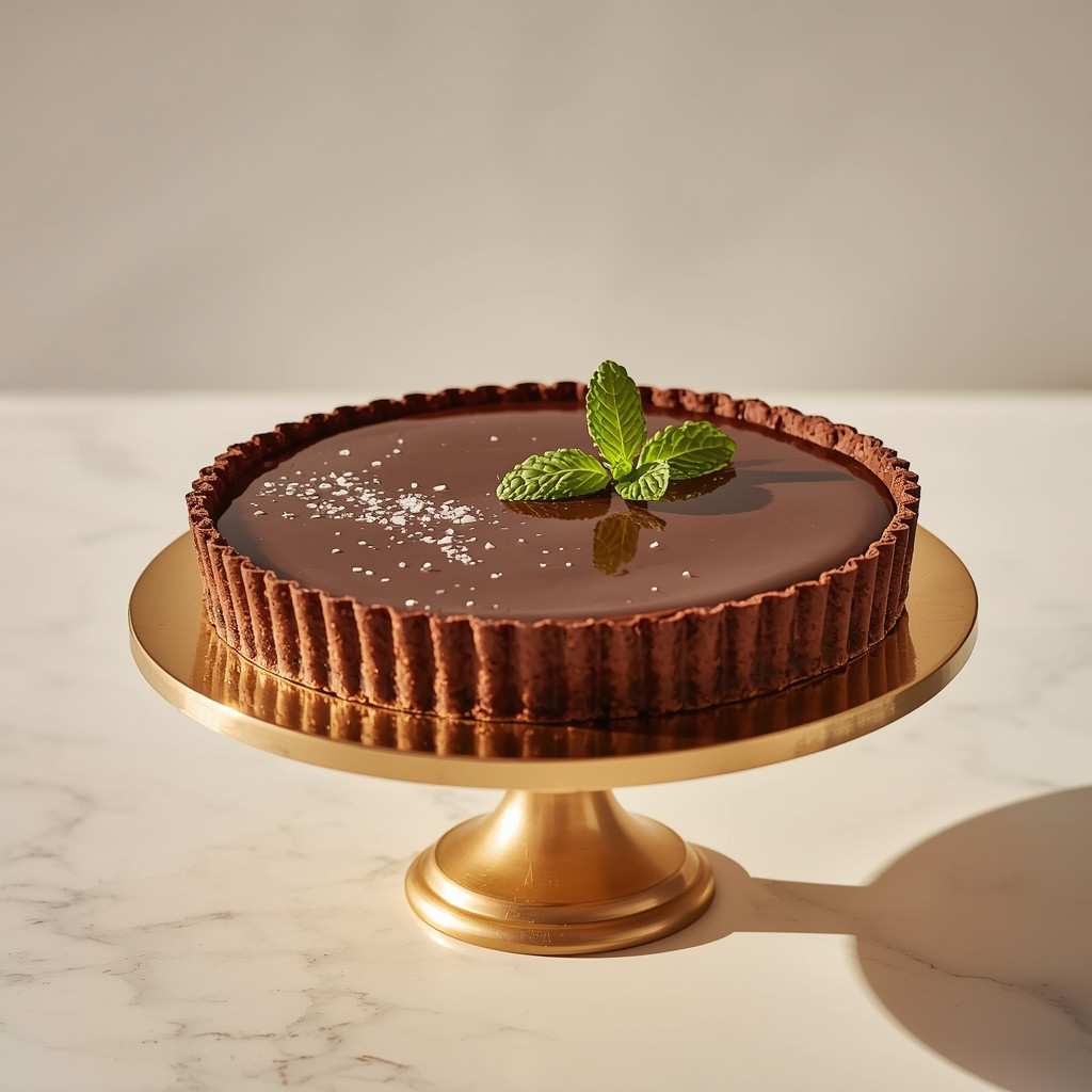 Authentic Chocolate Ganache Tart with Sea Salt