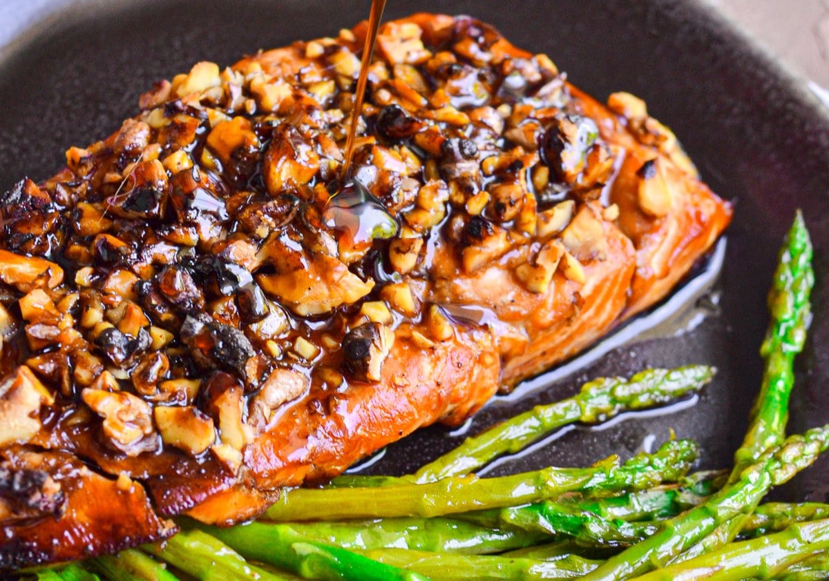 True Vintage-Style Bourbon-Glazed Salmon