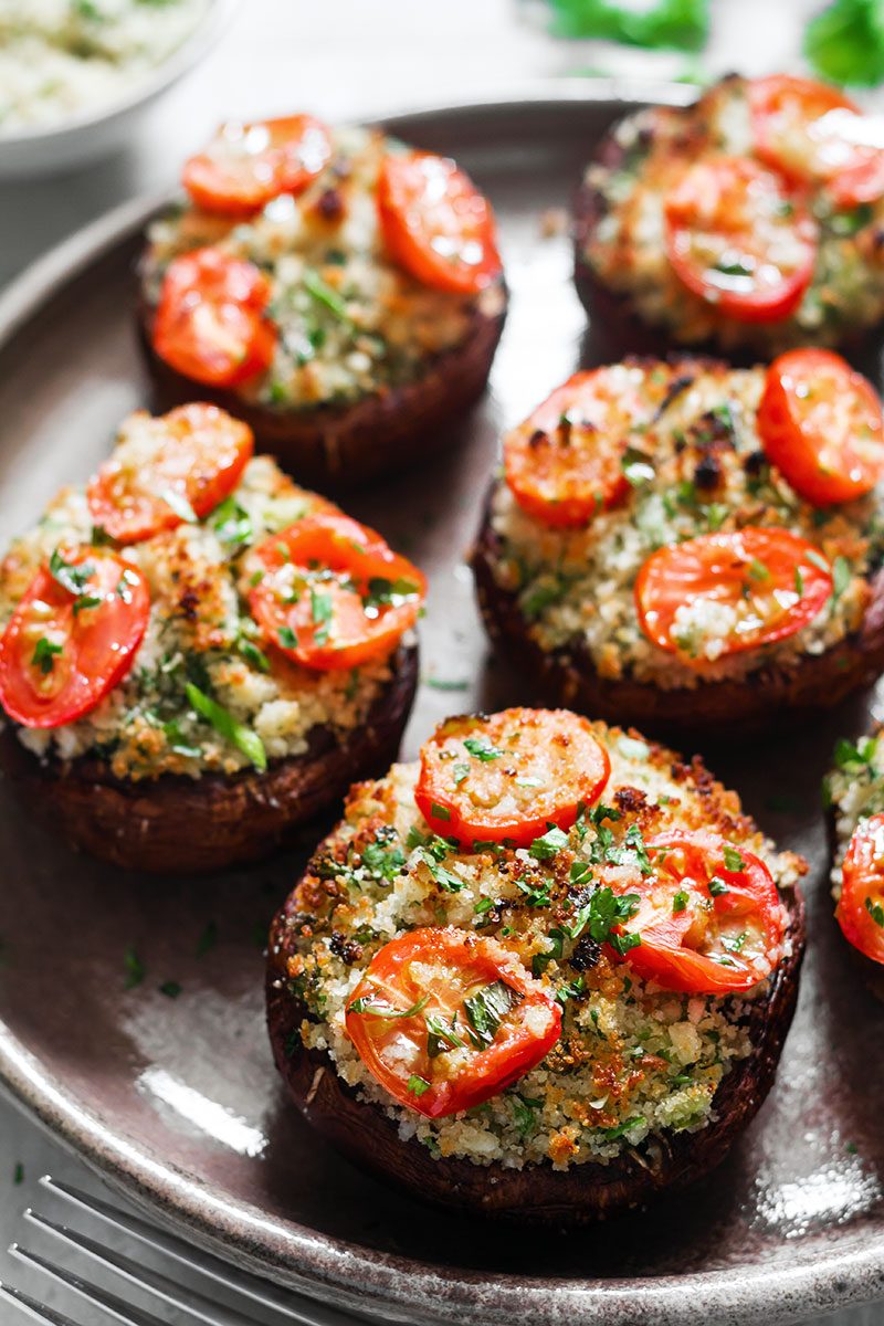Creamy Herb-Stuffed Portobello Mushrooms