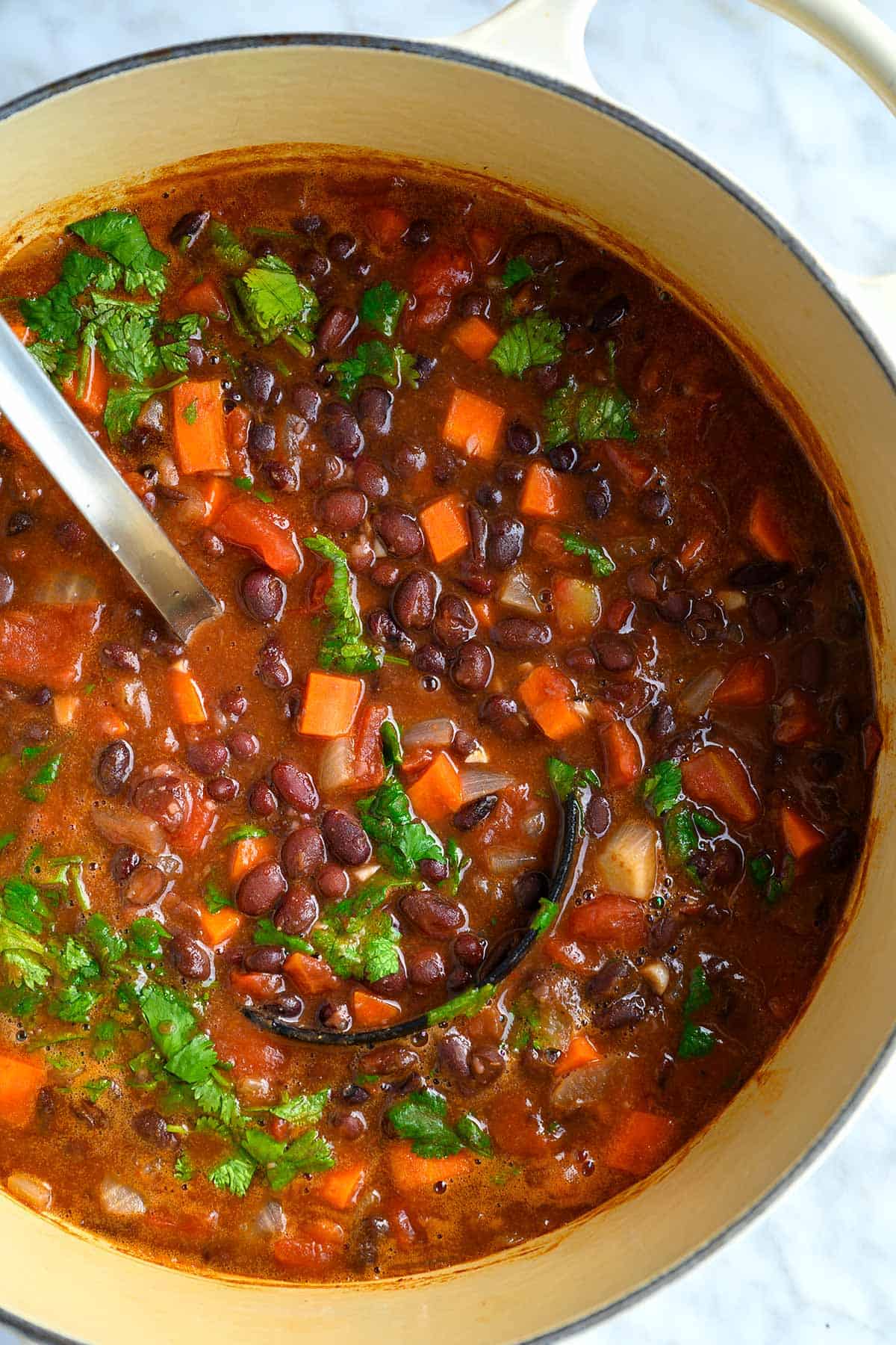 Texas-Style Smoked Paprika Black Bean Soup