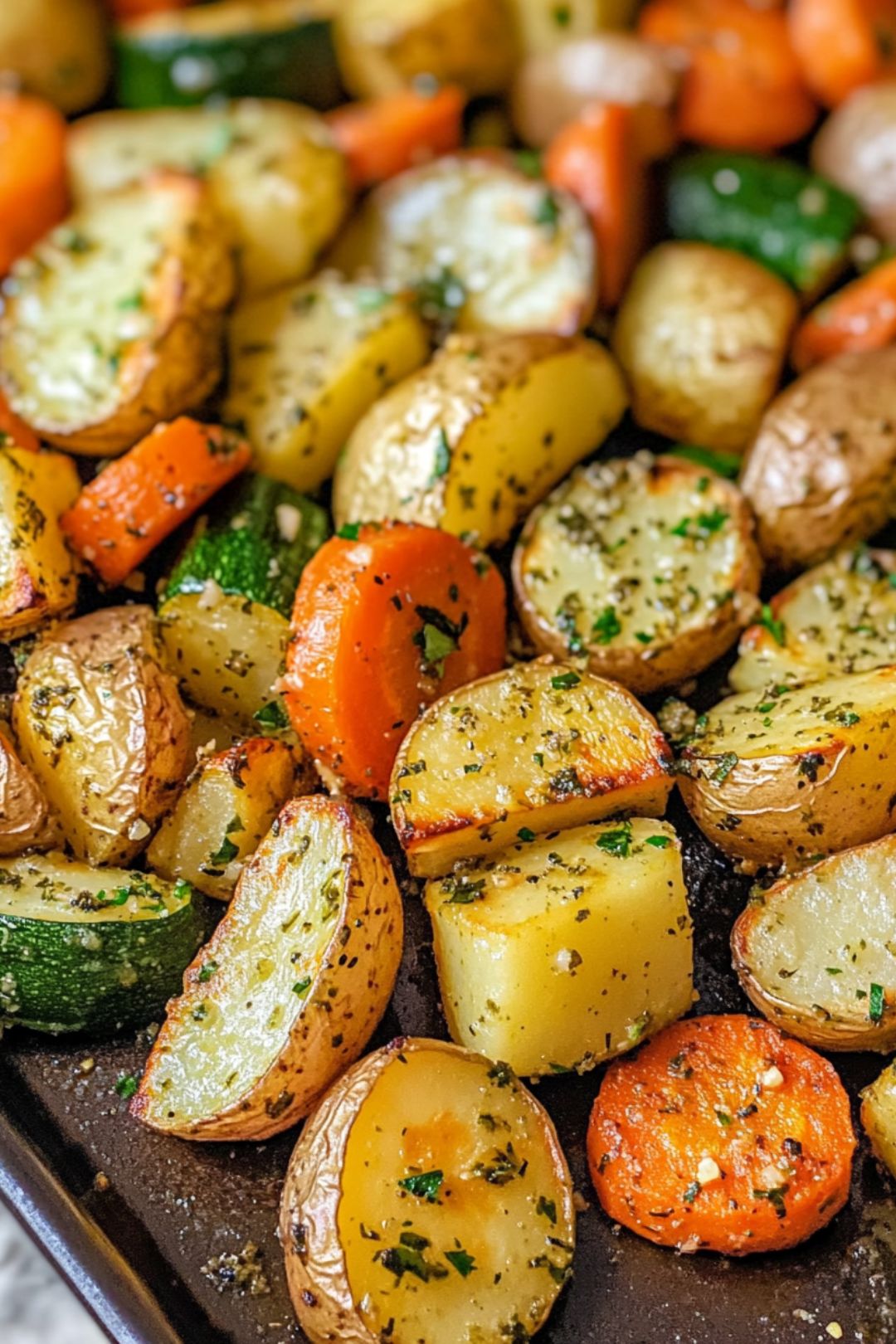 Citrus-Herb Chicken with Roasted Zucchini and Carrots