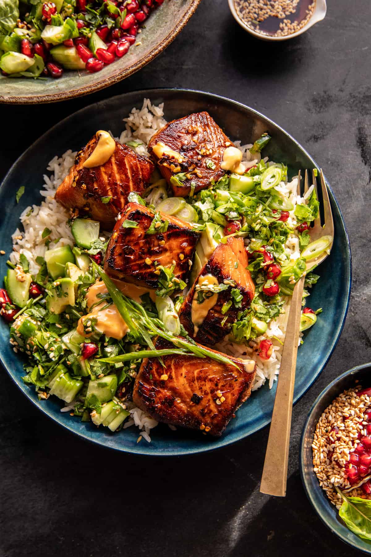 Ginger-Turmeric Salmon Bowl with Roasted Veggies