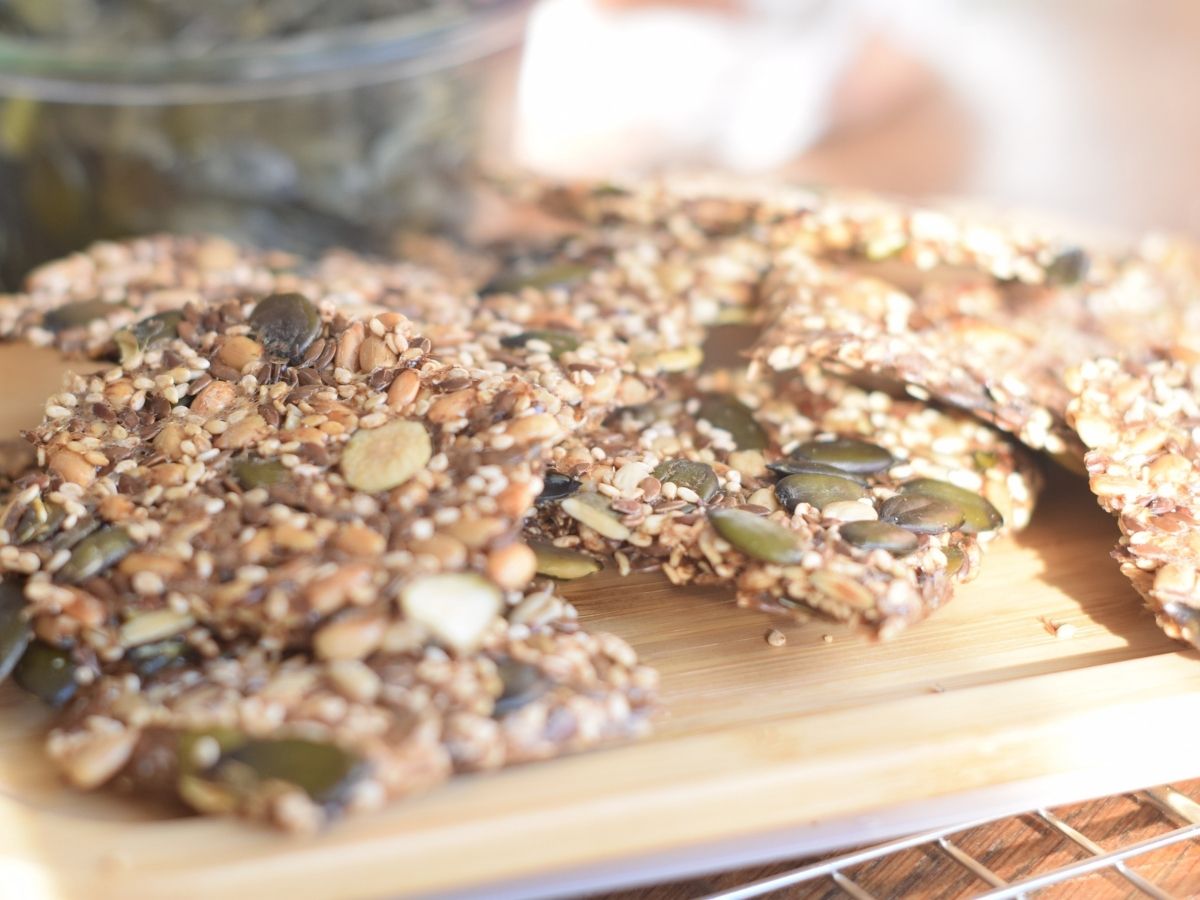 Turmeric-Spiced Seed Crackers