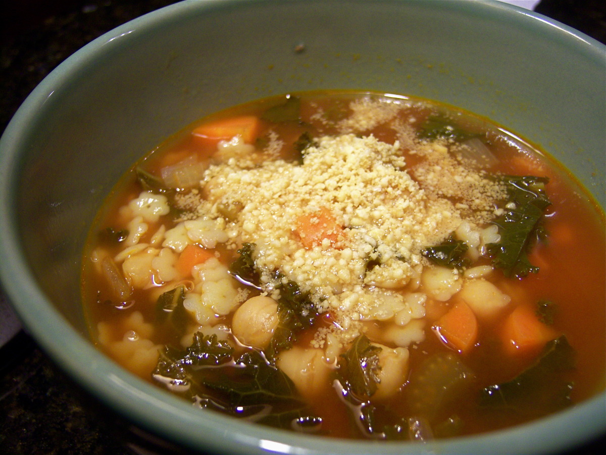 Minestrone with Chickpeas and Kale