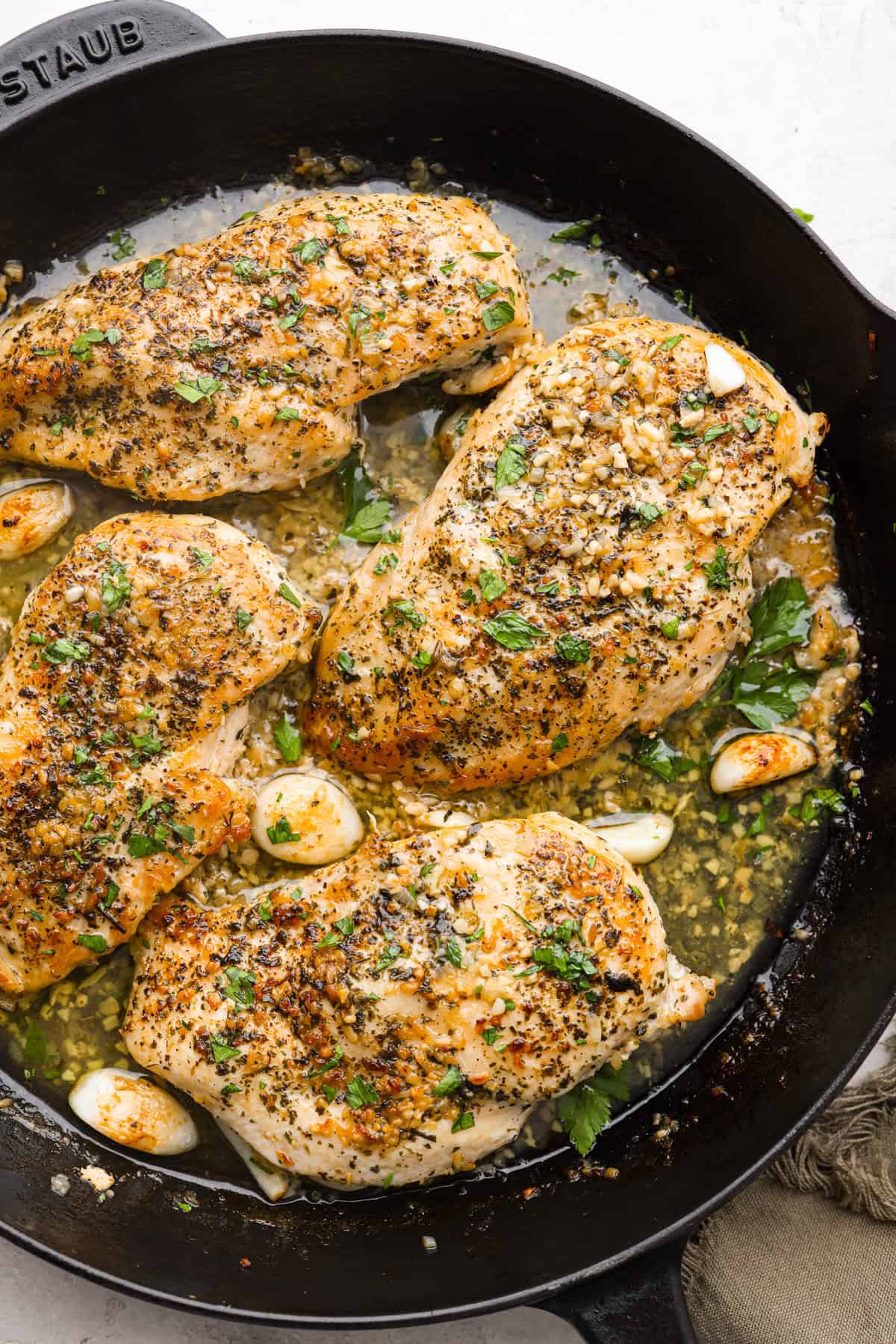 Herb-Crusted Chicken with Garlic Butter Sauce