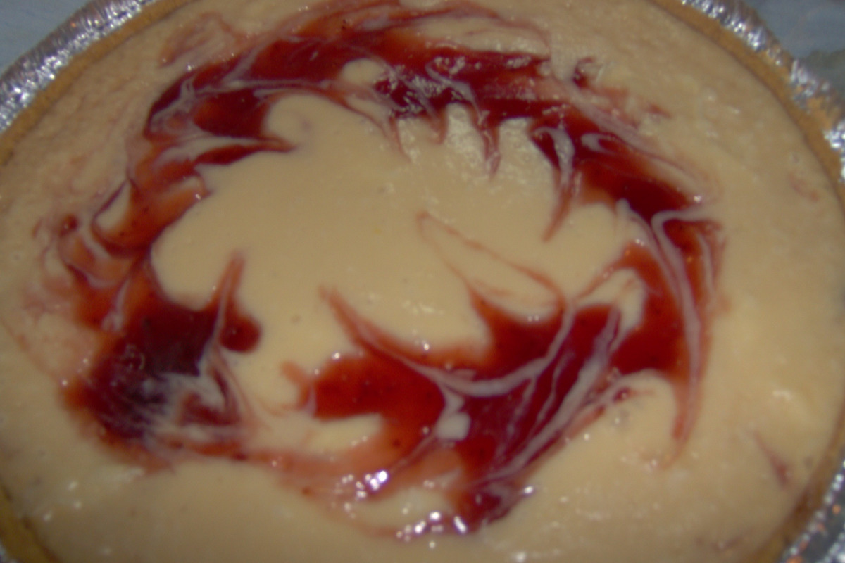 Creamy Cheesecake Bites with Raspberry Swirl