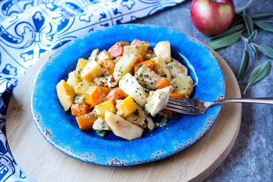 Slow Cooker Apple-Cider Chicken and Root Vegetable Stew