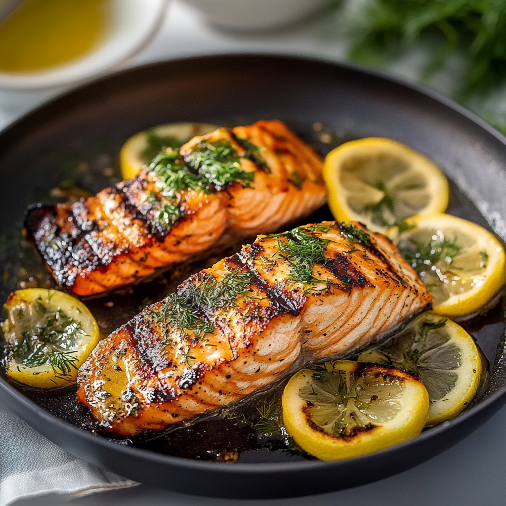 Herb-Roasted Salmon with Lemon-Dill Butter