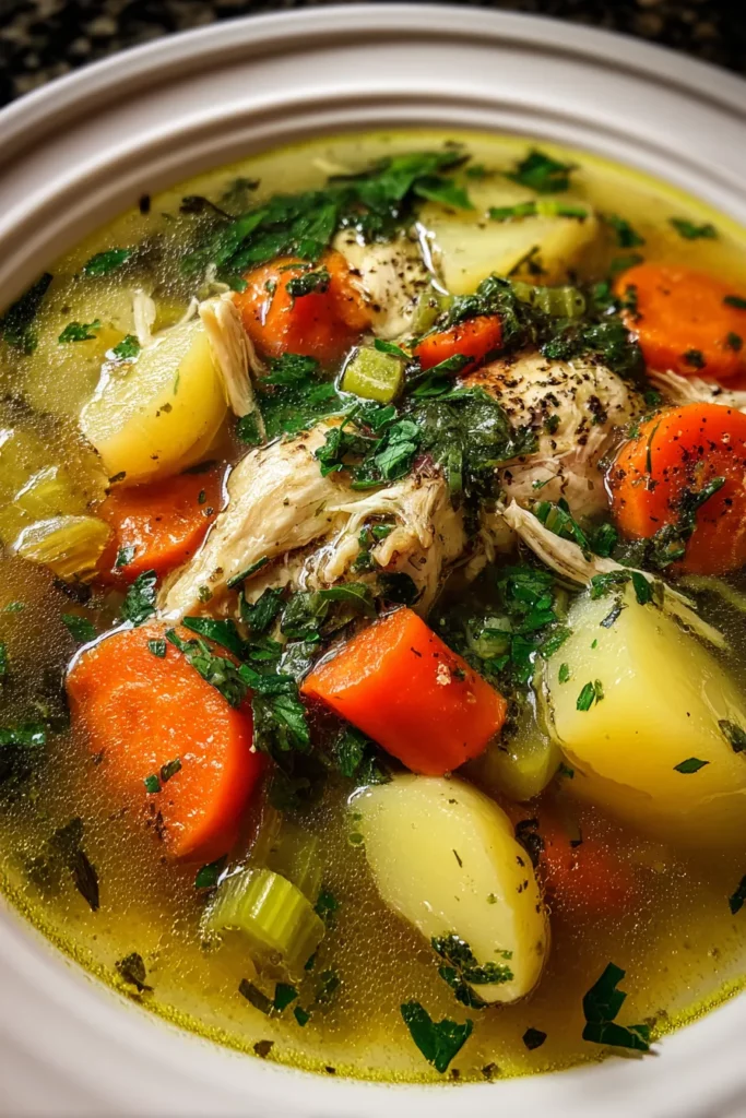 Hydration-Boosting Chicken & Herb Soup