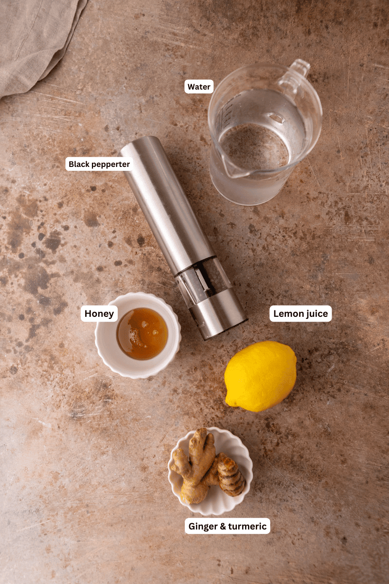 Hydrating Lemon-Ginger Turmeric Tonic