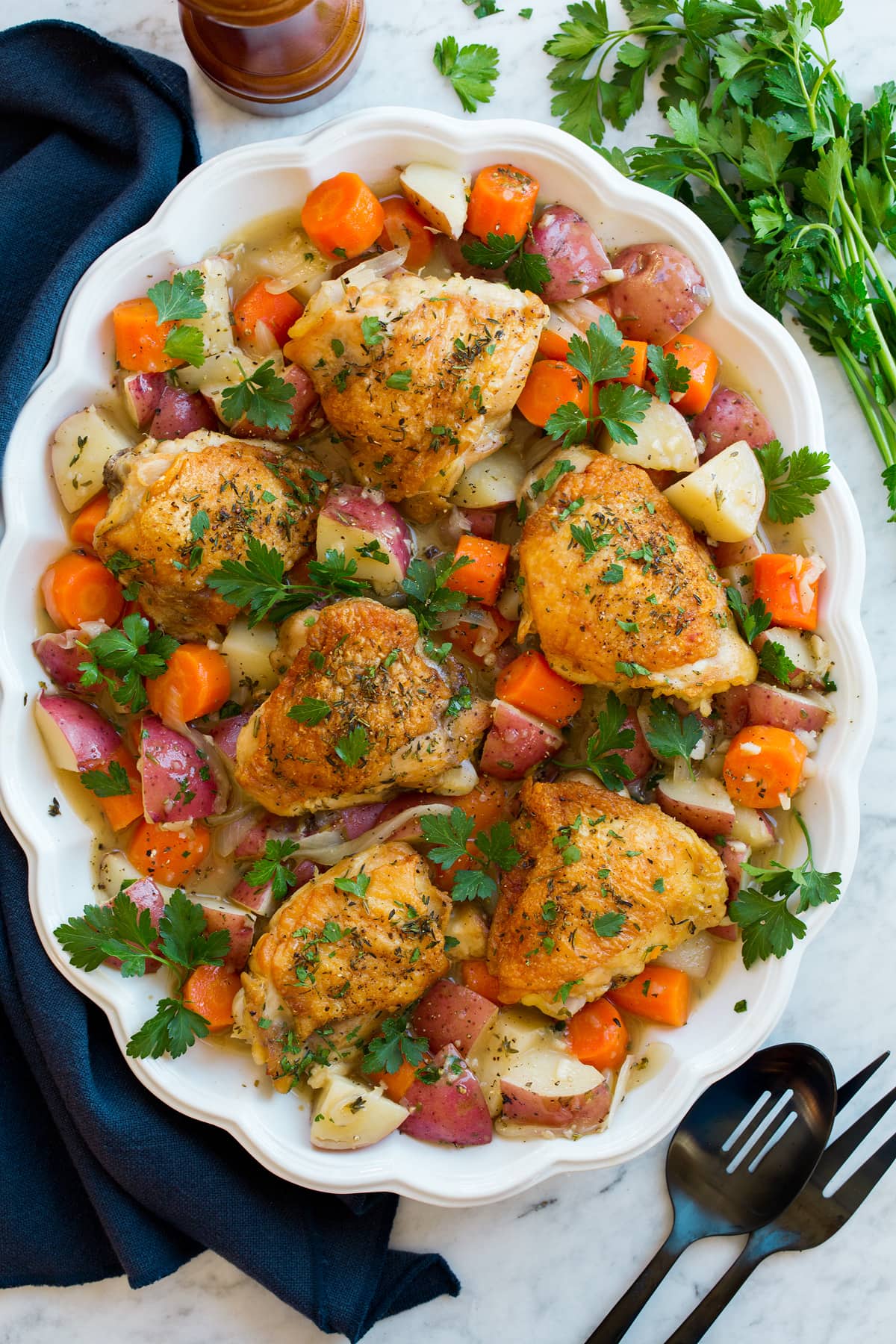 1920s-Style Braised Chicken with Root Vegetables