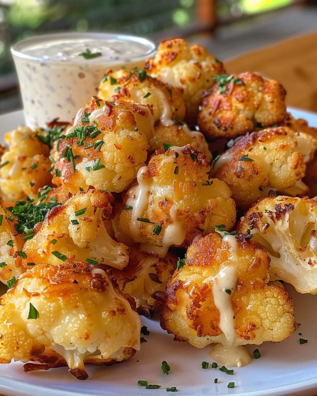 Creamy Baked Cauliflower Cheesy Bites with Herb Crust