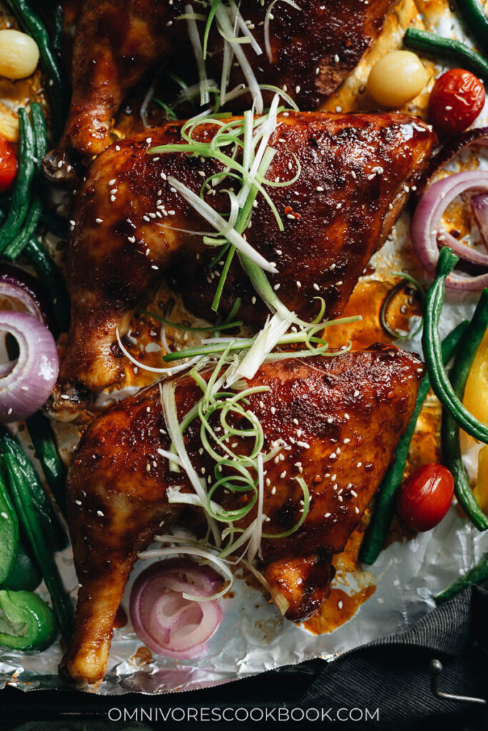 Honey-Soy Glazed Chicken with Ginger and Bok Choy