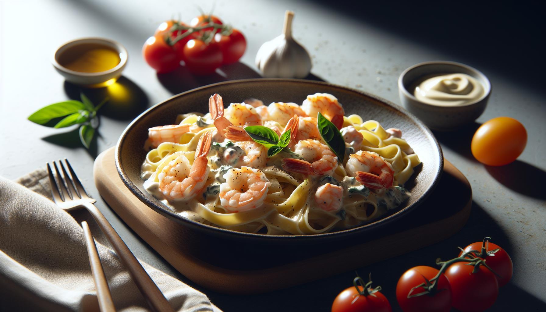 Lemon-Herb Shrimp & Creamy Pasta