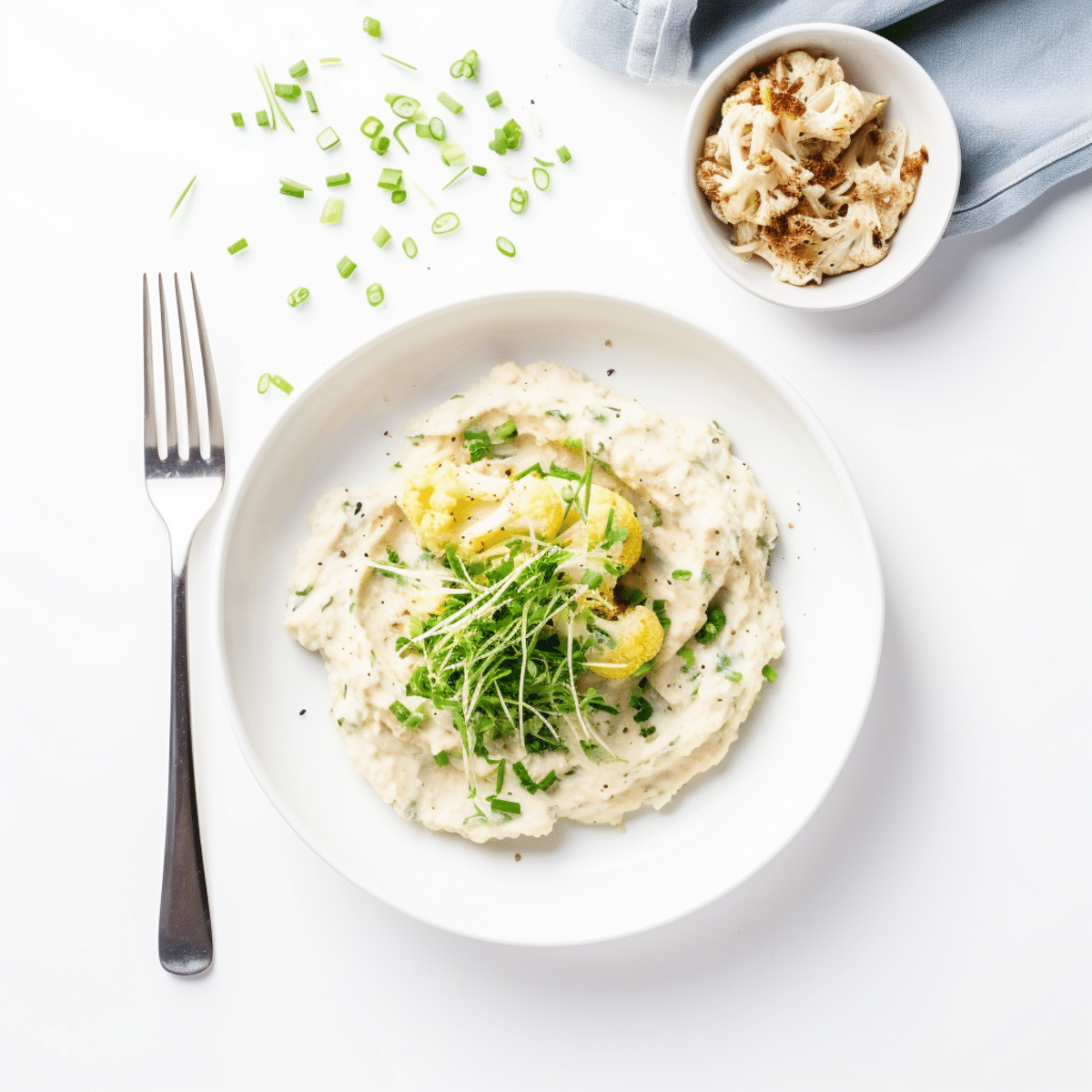 Cheesy Cauliflower Mash with Chives