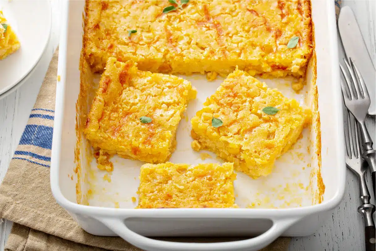 Estate Sale Cornbread Casserole with Herb Butter