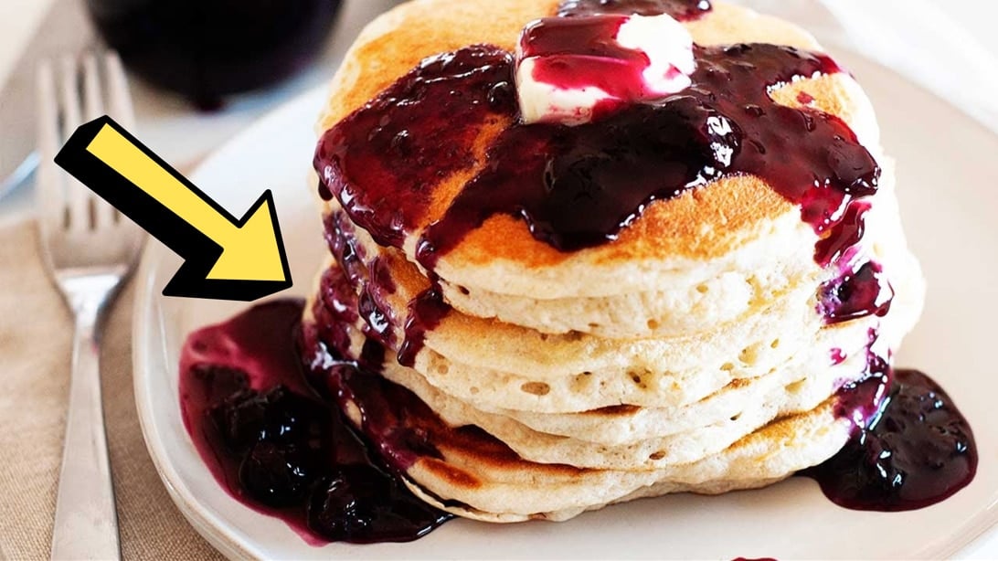 Cloud Nine Blueberry Pancake Stack with Lemon Syrup