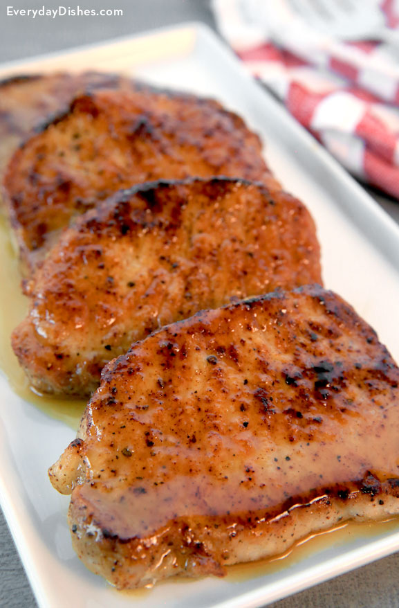Vintage Apple Cider Glazed Pork Chops