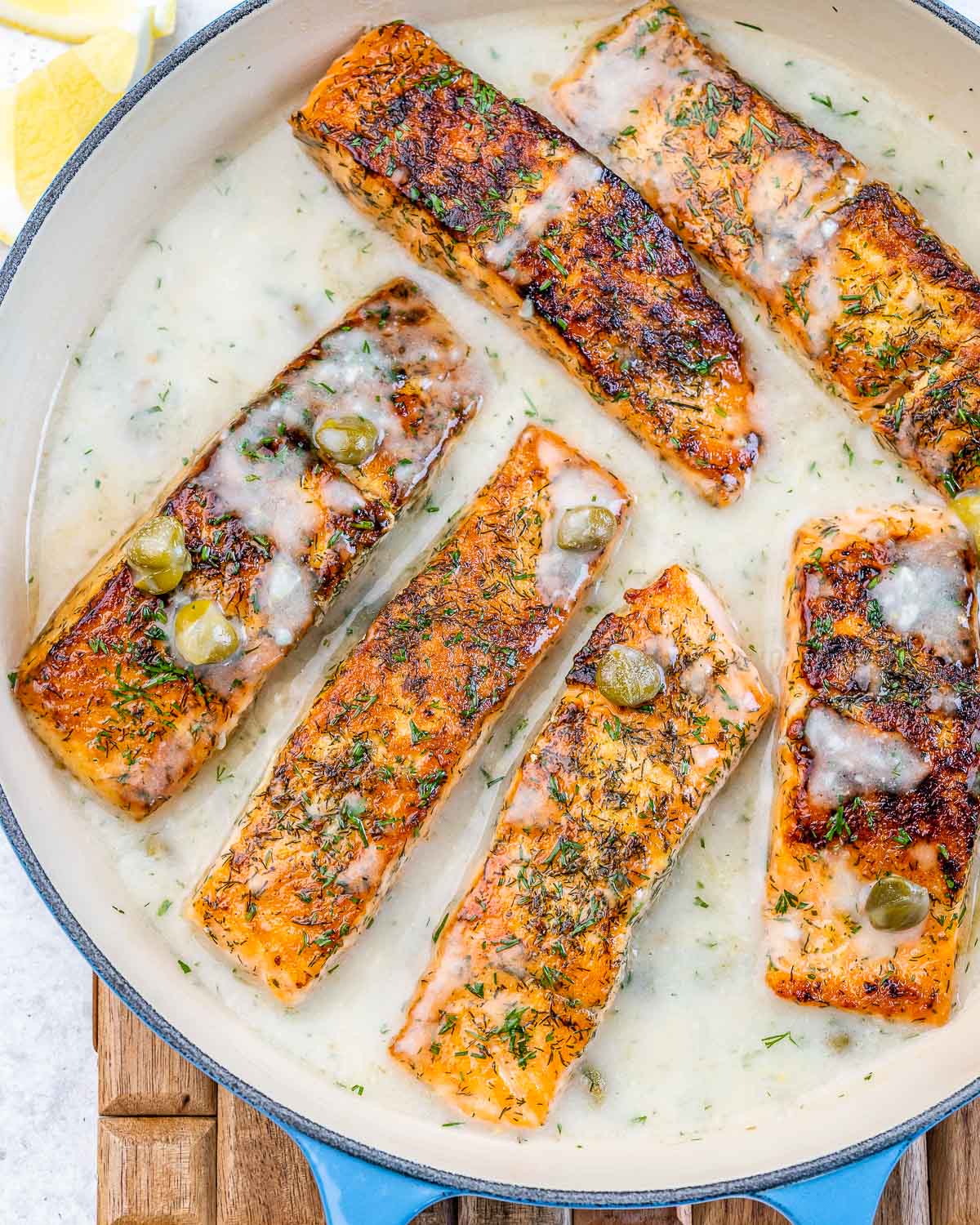 Crispy Lemon-Herb Salmon with Capers