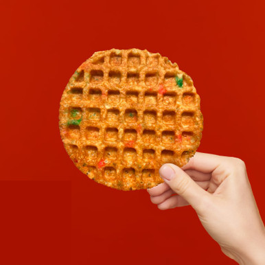 Whirlwind Waffles with Confetti Toppings