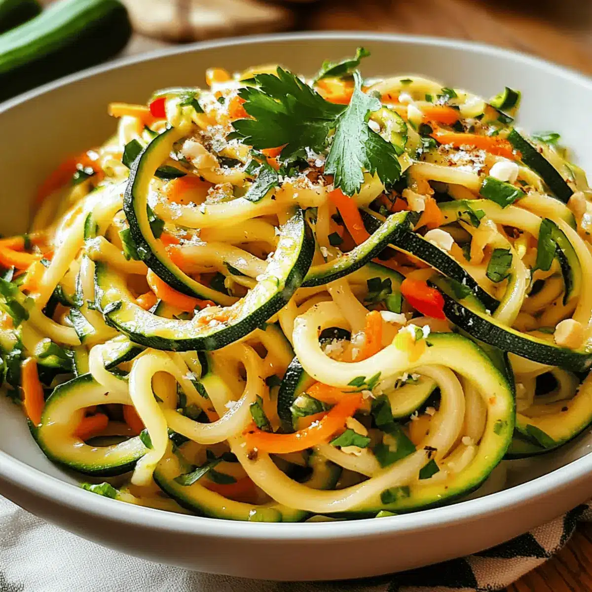 Citrus-Cilantro Zucchini Noodle Salad with Lime Dressing