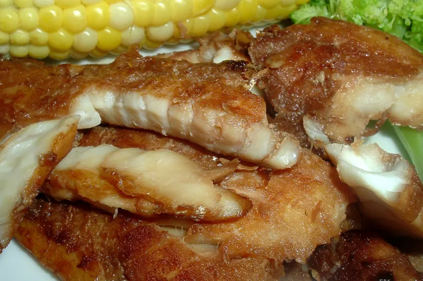 Smoked Catfish with Sweet Corn Relish & Pickled Onions