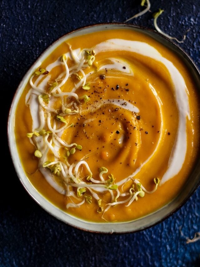Creamy Roasted Sweet Potato & Lentil Soup with Smoky Paprika