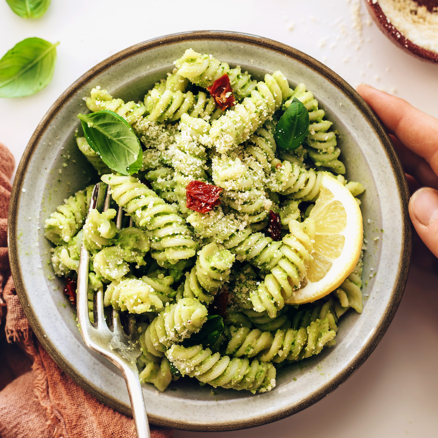 Migraine-Relief Avocado Pesto Pasta