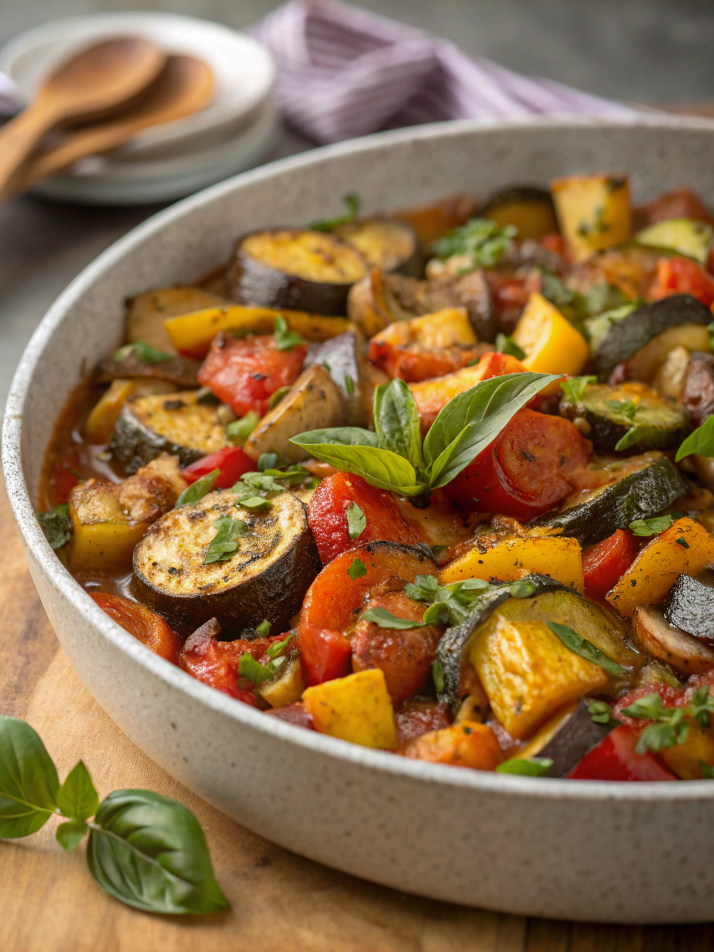 Provençale Ratatouille with Herbed Olive Oil
