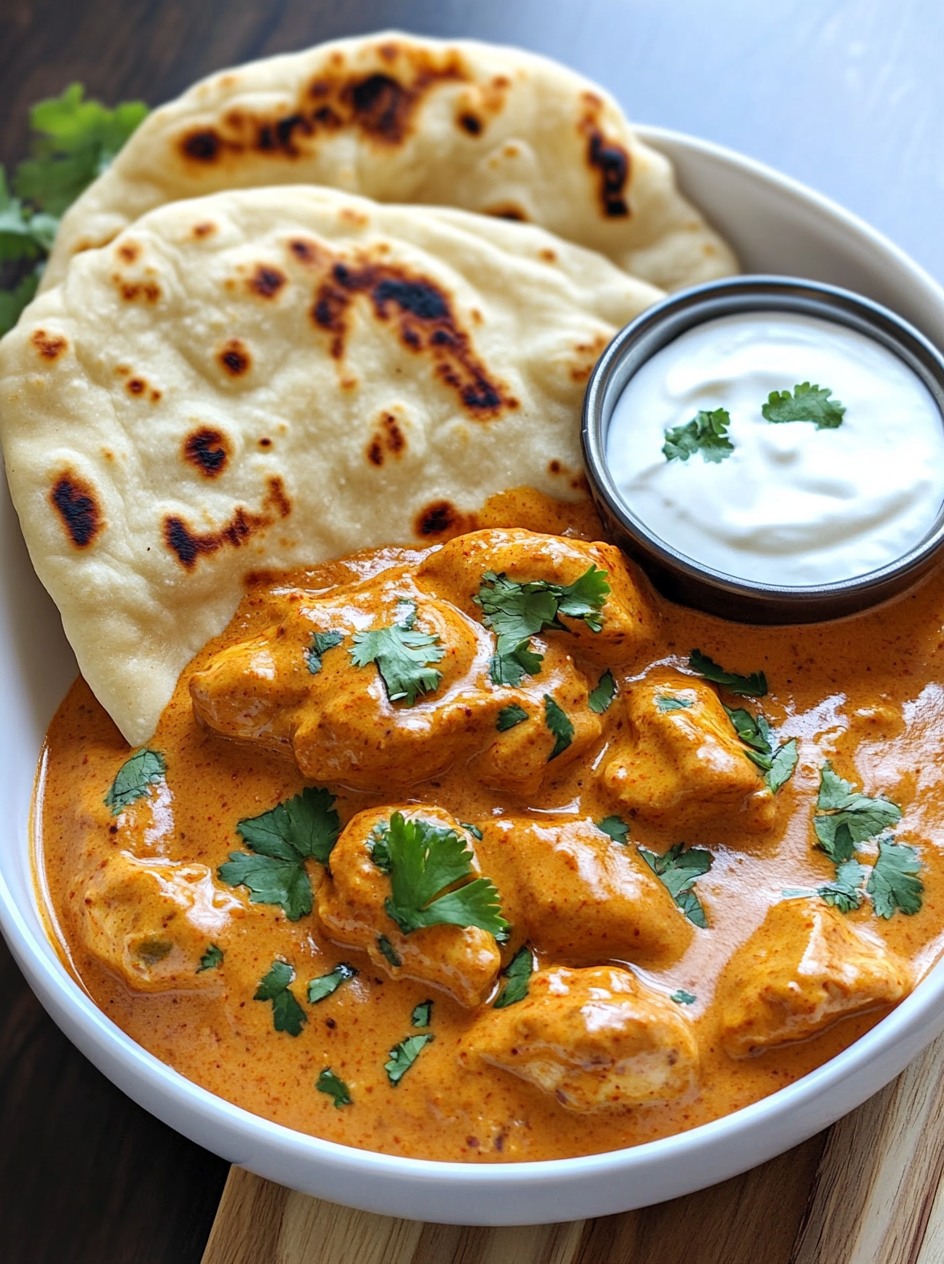 Creamy Homemade Butter Chicken with Warm Naan