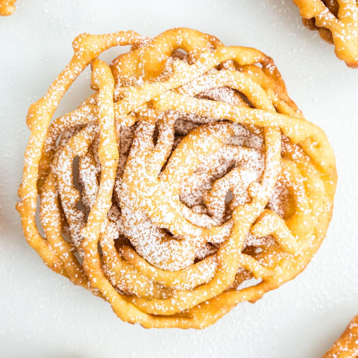 Frosted Funnel Cake Waffle Cones