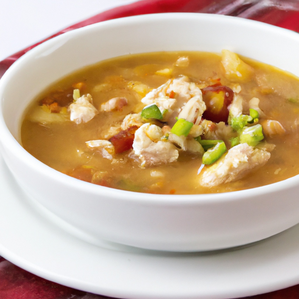 Italian-Style Chicken and Hominy Soup with Mexican Chiles
