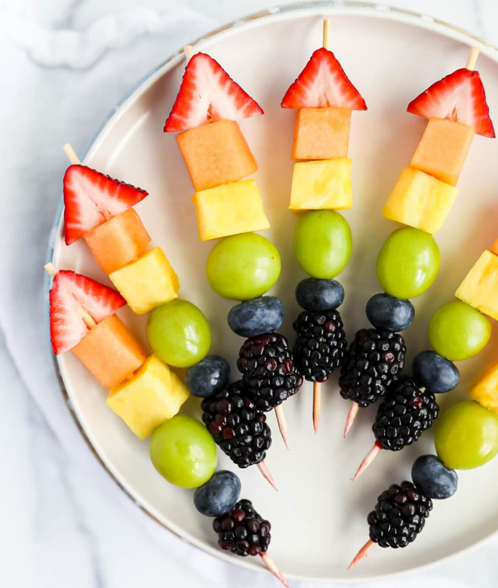 Fun-Packed Fruit Skewers with Honey-Lime Dip
