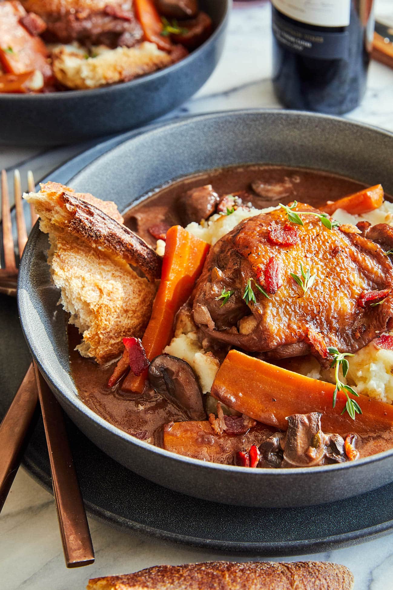 Honest Coq au Vin with Red Wine Reduction