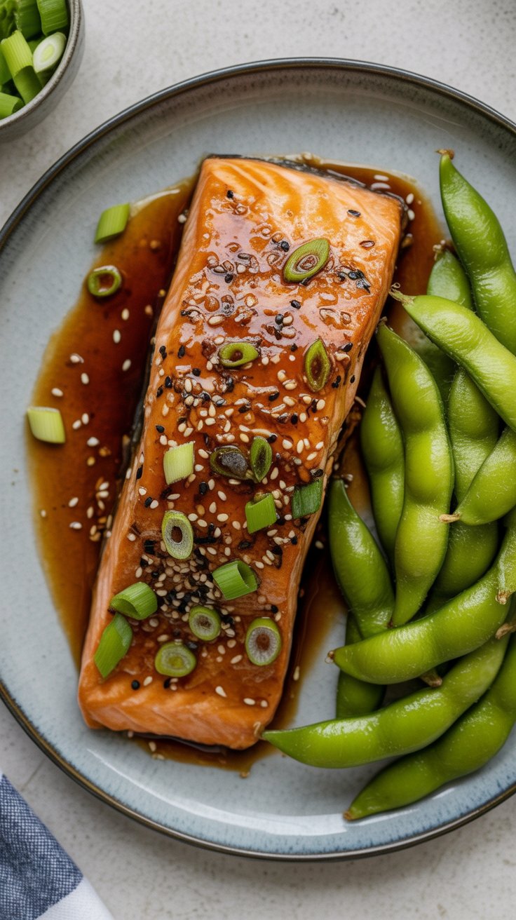 Hakata-Style Miso-Glazed Salmon with Bamboo Shoots