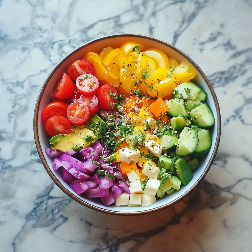 Rainbow Skin-Soil Veggie Bowl with Turmeric Salmon