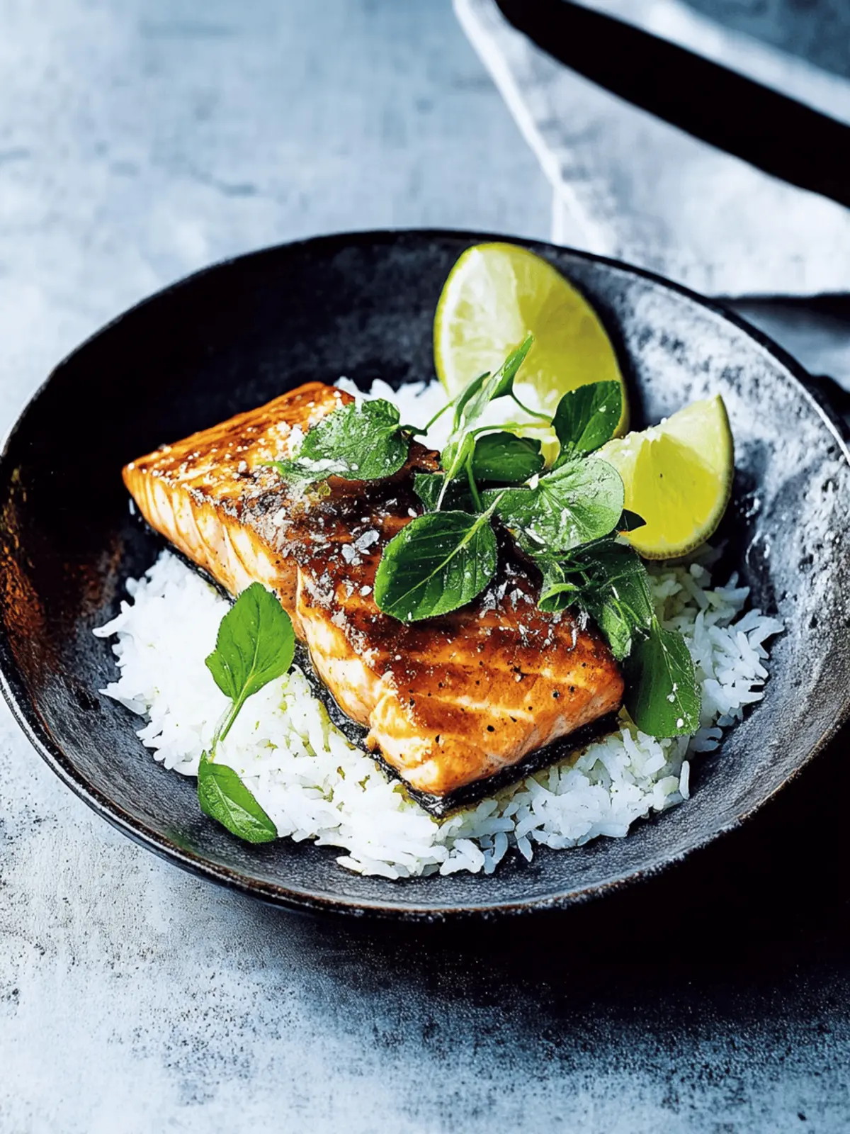 Lemongrass-Glazed Salmon with Coconut Milk