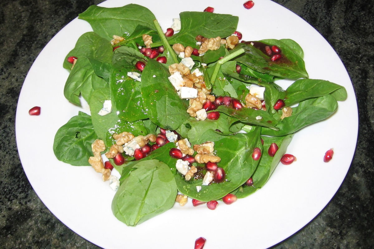 Native California Wildflower Salad with Pomegranate Vinaigrette