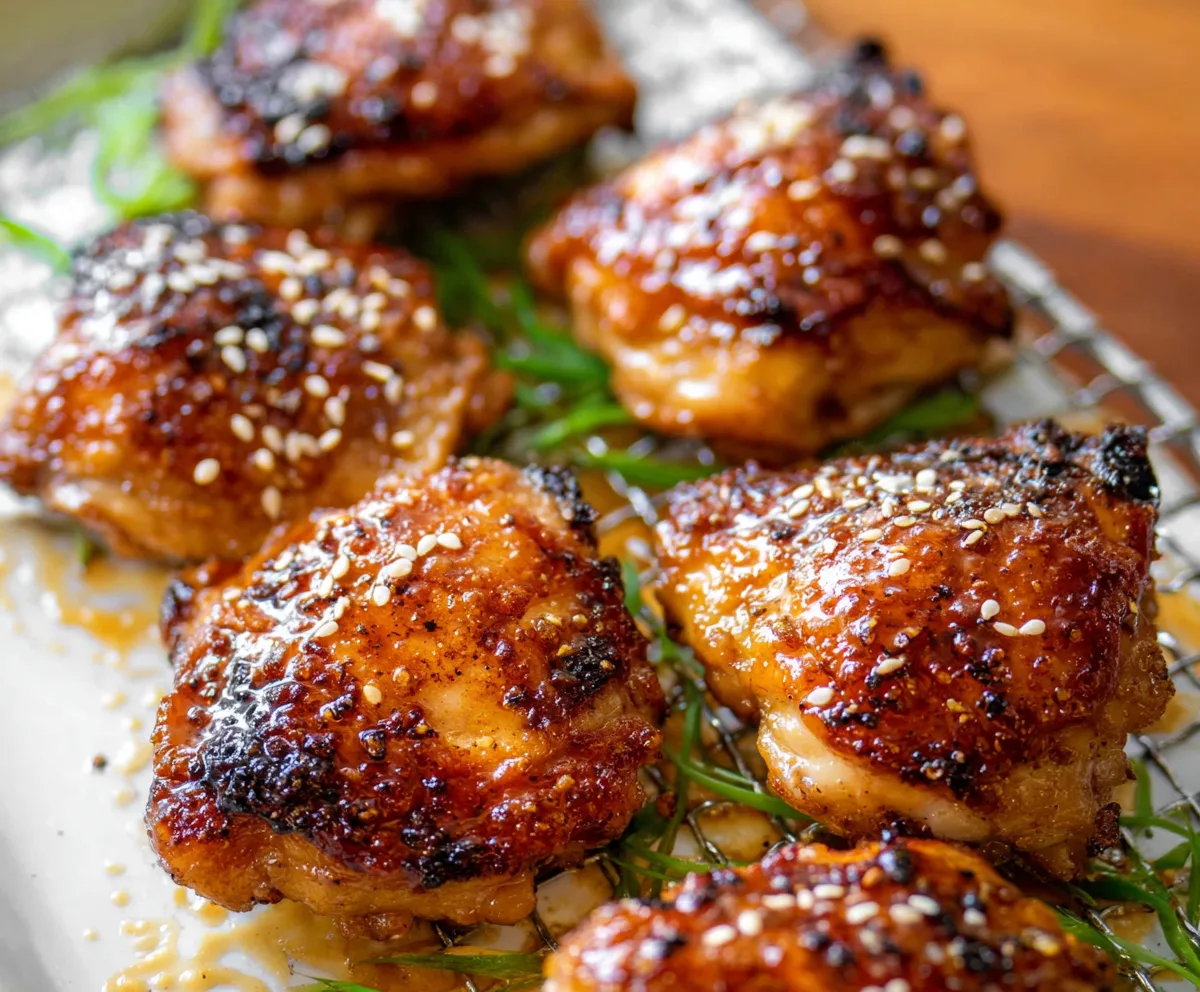 Miso-Glazed Chicken Thighs with Sesame Veggies