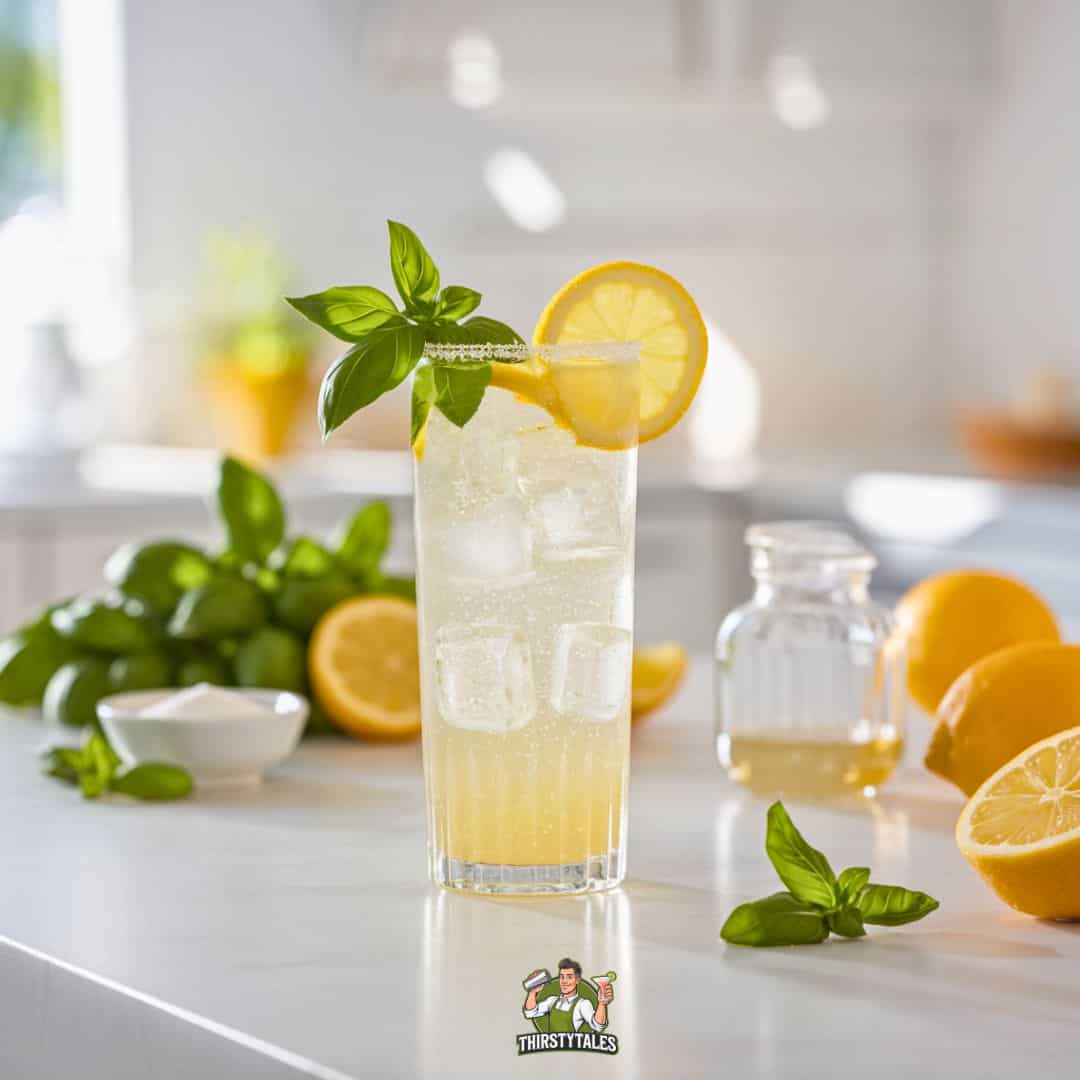 Lemon Basil Aperitif Spritz