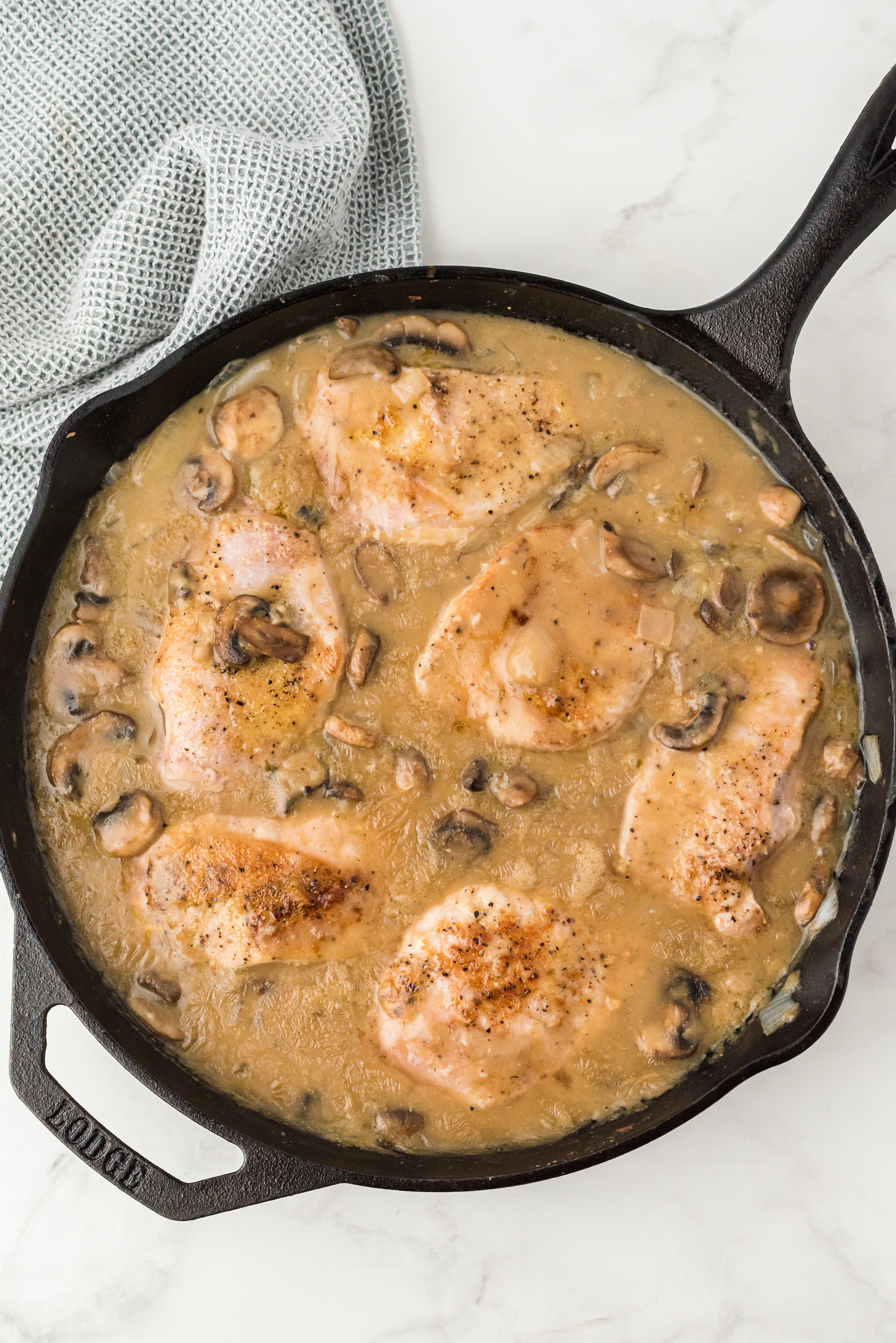 Johnson's Smothered Pork Chops with Onion Mushroom Gravy